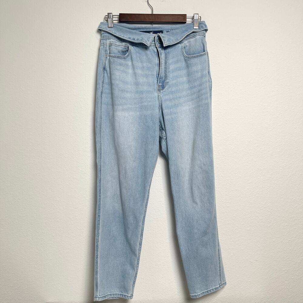 Hollister Ultra High Rise Mom Jeans Light Wash Womens 9R W29 L27 Vintage Stretch